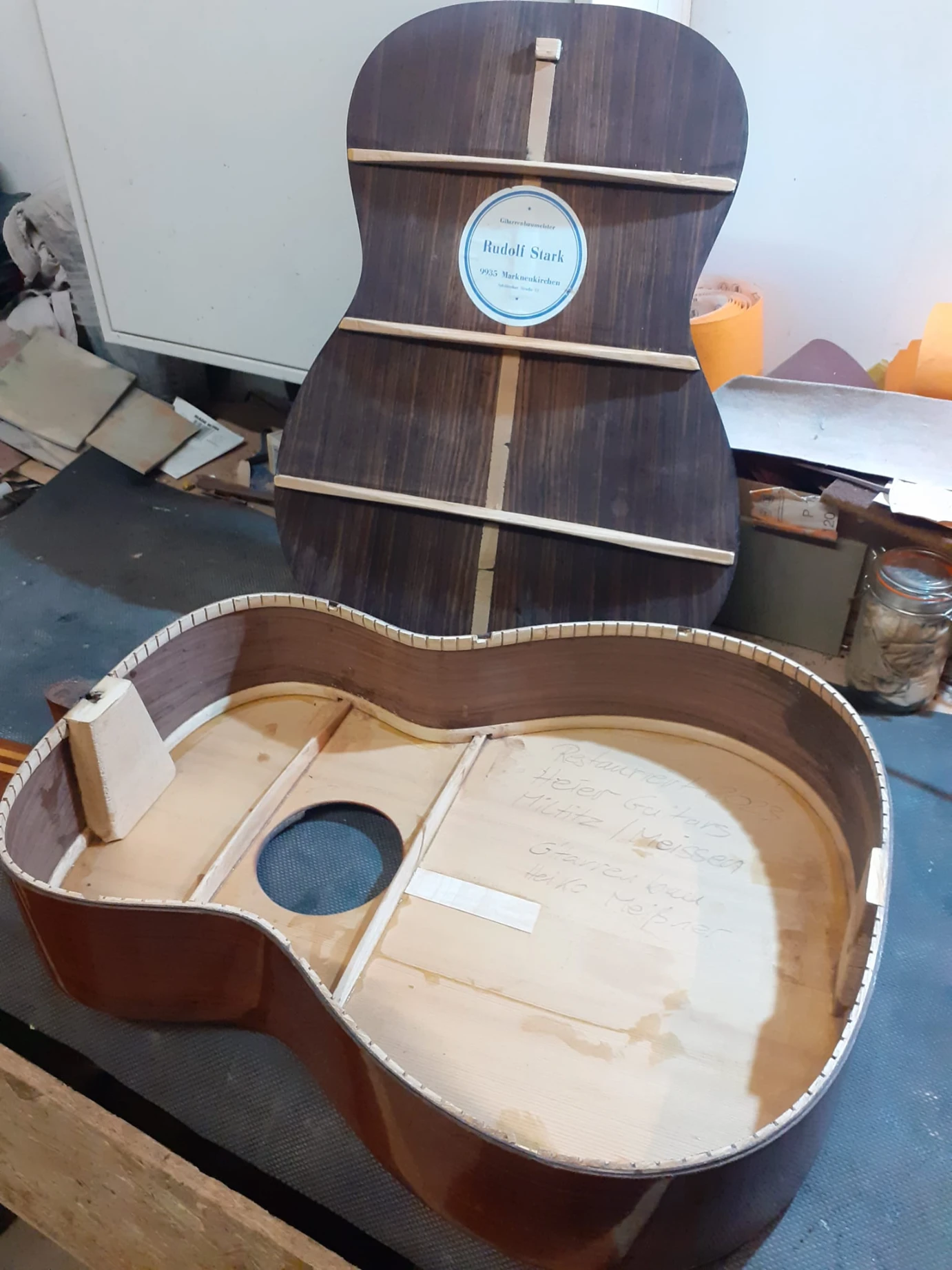 Rudolf Stark Konzertgitarre Restaurierung – Detailansicht 4 – Gitarrenreparatur Heier Guitars bei Dresden und Meißen